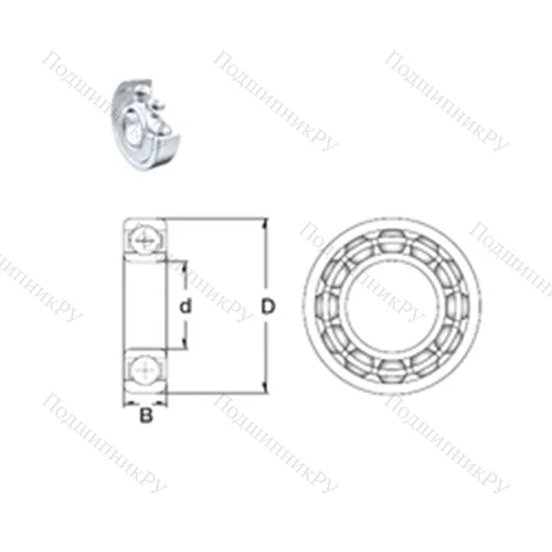 Подшипник шариковый радиальный 6209-2Z от производителя  ZEN