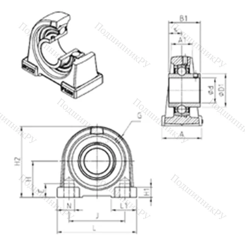 Подшипниковый узел шариковый радиальный UCPA 210