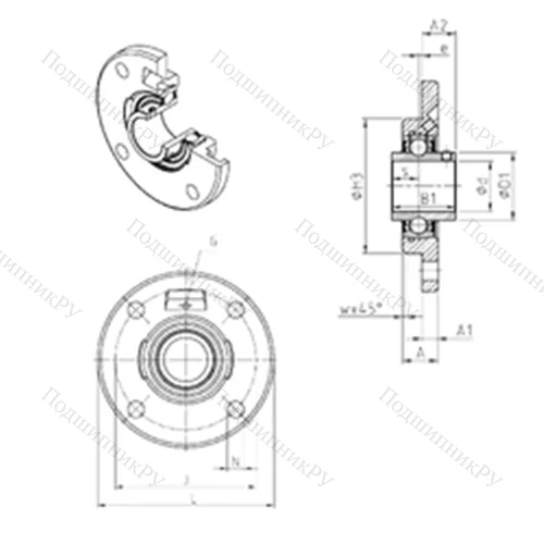 Подшипниковый узел шариковый радиальный UCFCE 212