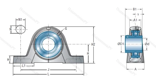 Подшипниковый узел UCPE 208 в Якутске