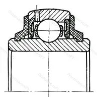 Подшипник  890208 размер 40x80x21/39 от производителя  ГПЗ-8