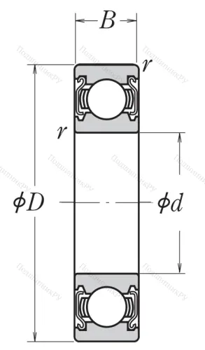 Однорядный шариковый подшипник 6216 ZZ C 3 E от производителя  NSK