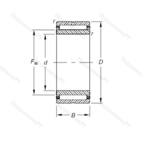 Подшипник игольчатый радиальный NKJ 70/25