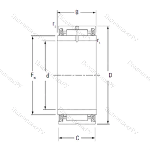 Подшипник игольчатый радиальный NA 4907,2RS