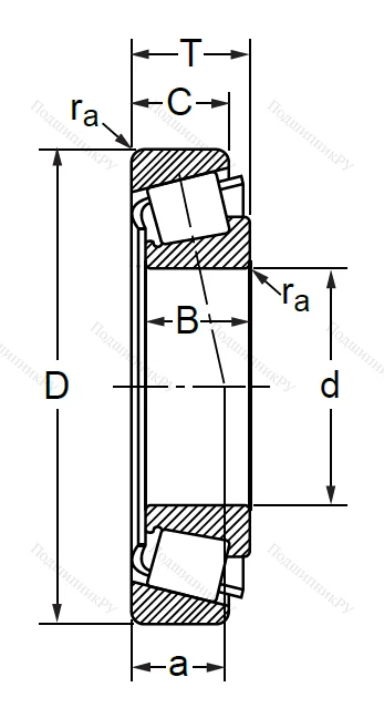 Конический роликовый подшипник 7505 (32205)