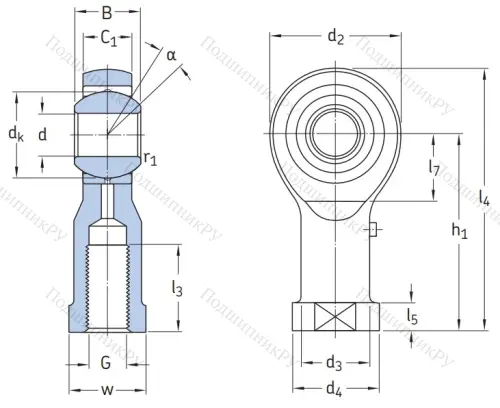 Наконечник штока с внутренней резьбой SILKAC 20 M в Якутске