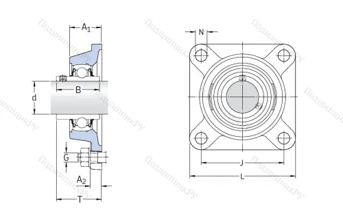 Подшипниковый узел FY 30 TF в Якутске