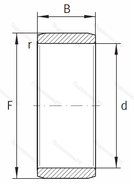 Игольчатый подшипник внутреннее кольцо IR 55x60x35 XL