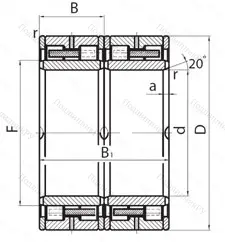 Подшипник  4627/630 размер 630x850x265