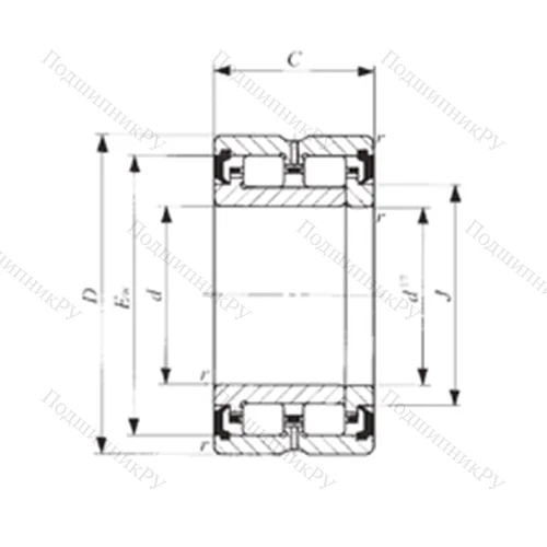 Подшипник роликовый радиальный TRU 8511850UU