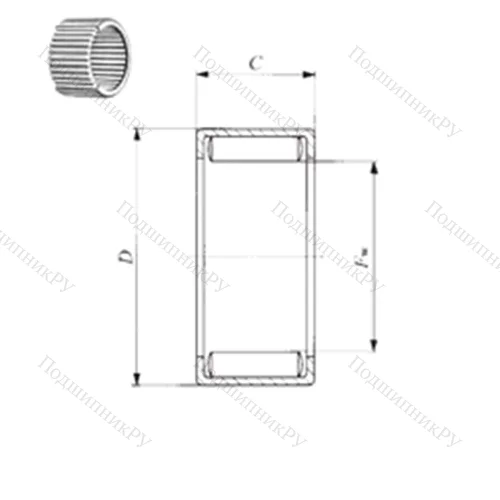 Подшипник игольчатый радиальный YBH 810