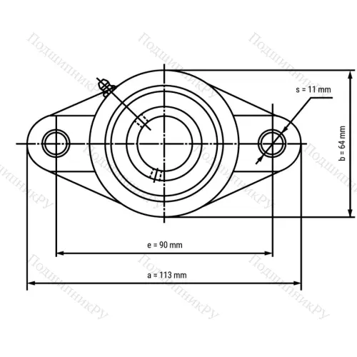 Подшипниковый узел SSUCFLPL 203-B - Вал: 17 мм от производителя  LPZ