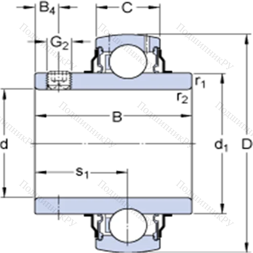 Подшипники типа Y со стопорными винтами E 2.YAR 209-2F