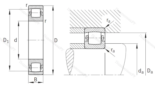 Сферический роликовый подшипник 20214 TVP от производителя  FAG