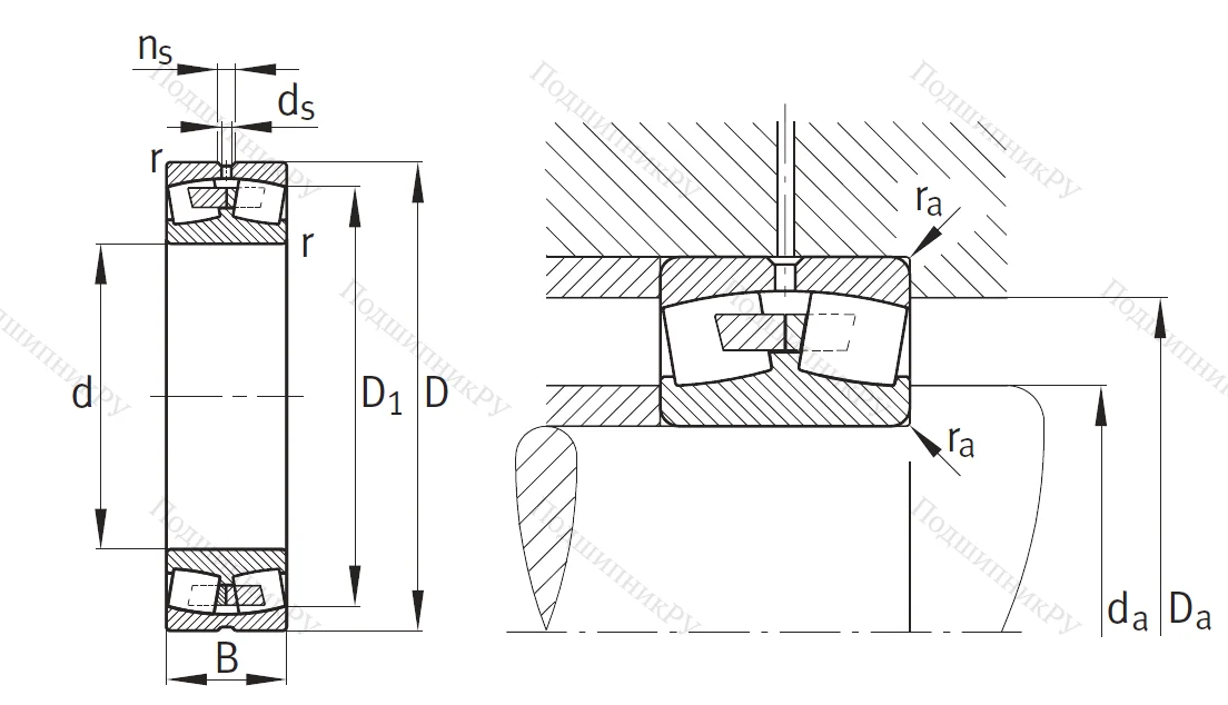 Сферический роликовый подшипник 23130 E 1A M