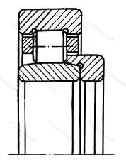 Модификация подшипника 2В0-1308 размер 40x90x23 от производителя  ГПЗ-8
