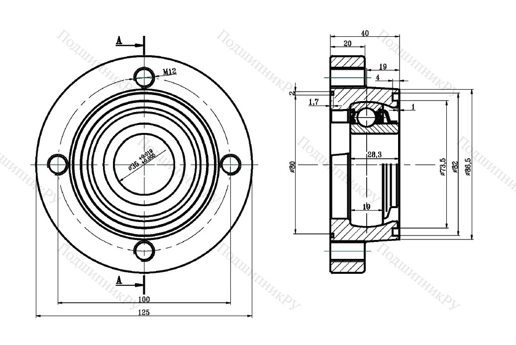Подшипниковый узел в сборе LSGR 207-TBS
