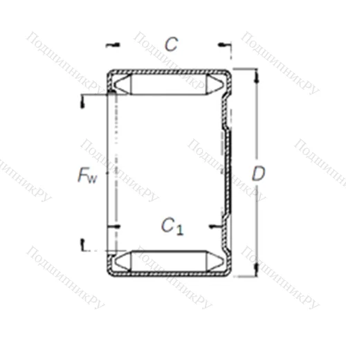 Подшипник игольчатый радиальный DLF 40 20