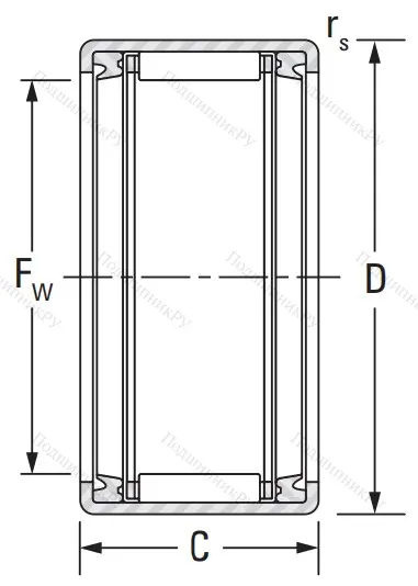 Игольчатый подшипник HK 2020 2RS