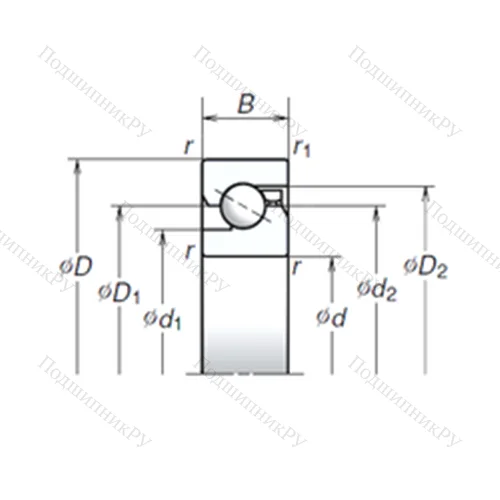 Подшипник шариковый упорно-радиальный 40TAC 72B
