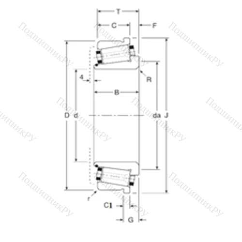 Подшипник роликовый радиально-упорный 160098X/160160C