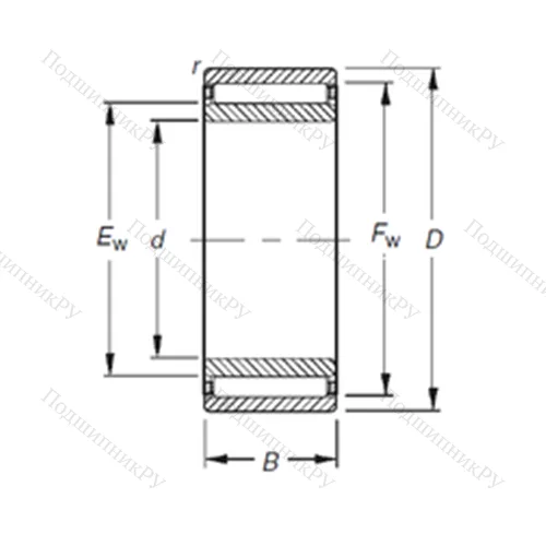 Подшипник игольчатый радиальный NAO 50X 78X 40