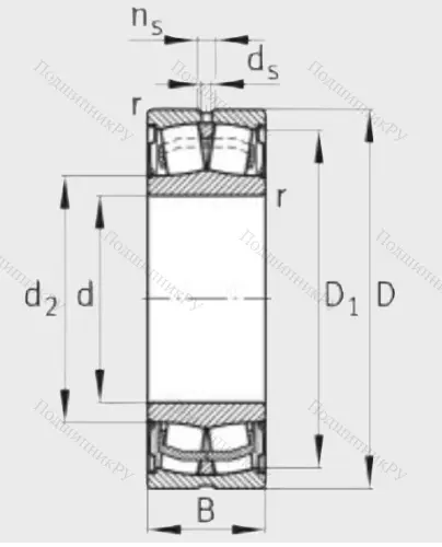 Сферический роликовый подшипник WS 22210 E 1 XL 2RSR (WS 22210 E 1 XL 2RSR) от производителя  FAG
