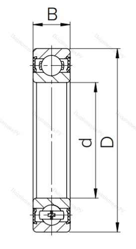 Шариковый однорядный подшипник 180318 (6318 2RS) в Якутске