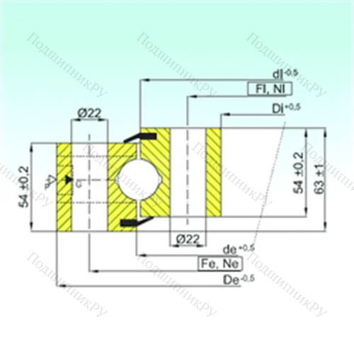 Подшипник шариковый опорно-поворотный NB 1.25.1055.200-1PPN
