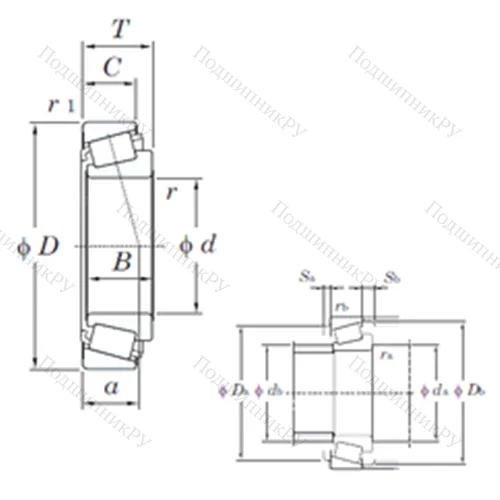 Подшипник роликовый радиально-упорный HC ST 3568LFT от производителя  KOYO