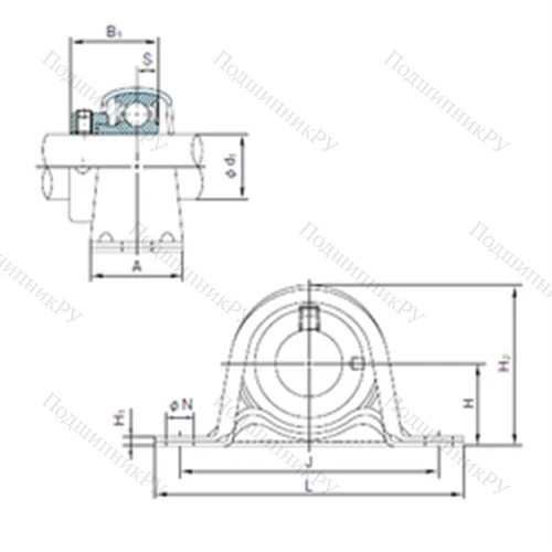 Подшипниковый узел шариковый радиальный UCFX 08