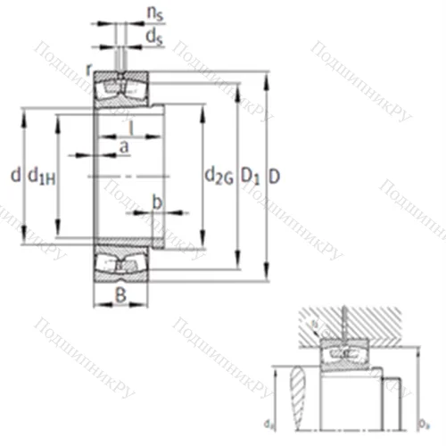 Подшипник роликовый радиальный самоцентрирующийся 24084-B-K 30-MB+AH 24084
