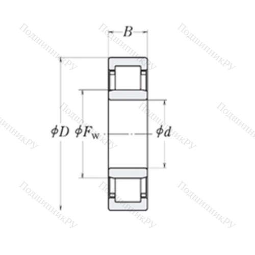 Подшипник роликовый радиальный LLRJ 8