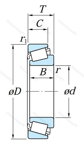 Конический роликовый подшипник 32217 JR N8CTMF3ETT