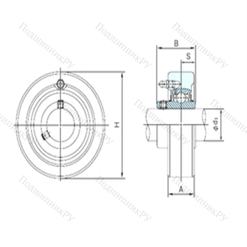 Подшипниковый узел шариковый радиальный UCCX 08