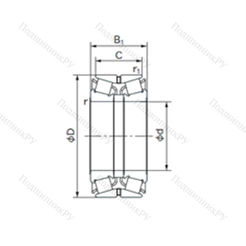 Подшипник роликовый радиально-упорный 160KBE 030