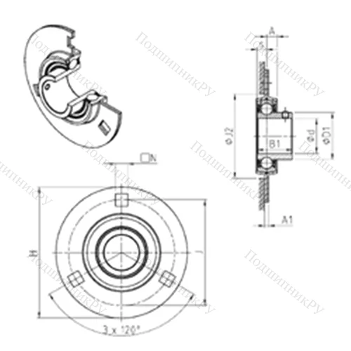 Подшипниковый узел шариковый радиальный