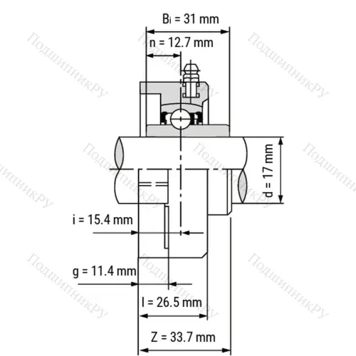 Подшипниковый узел SSUCFLPL 203-W - Вал: 17 мм от производителя  LPZ