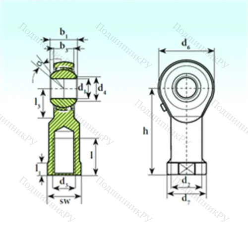 Подшипник шариковый радиальный самоцентрирующийся TSF 16 BB-O