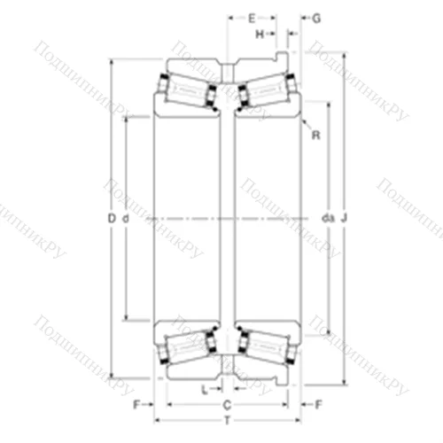 Подшипник роликовый радиально-упорный 126082X/126136XH