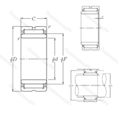 Подшипник игольчатый радиальный NK 21/20R+IR 17?21?20