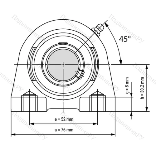 Подшипниковый узел UCPA 202 - Вал: 15 мм