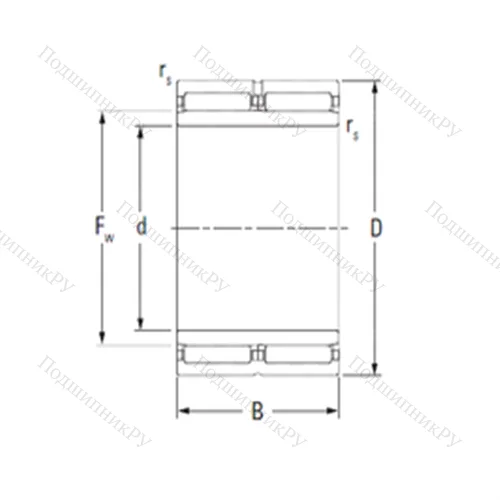 Подшипник игольчатый радиальный NA 6914