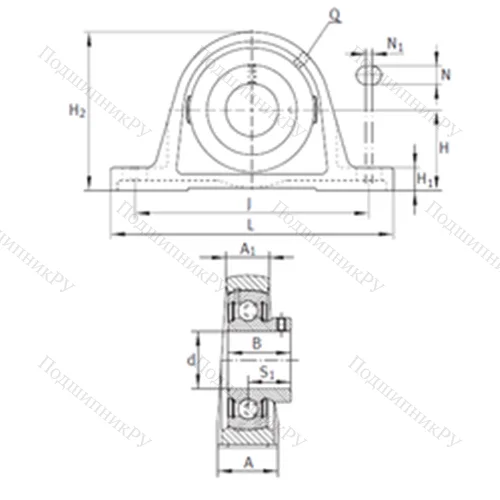 Подшипниковый узел шариковый радиальный PAKY 5/8