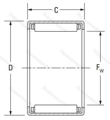 Игольчатый подшипник J-2412