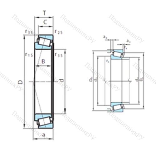 Подшипник роликовый радиально-упорный  610-313