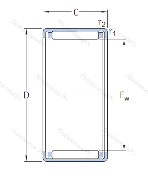 Игольчатый подшипник HK 2010