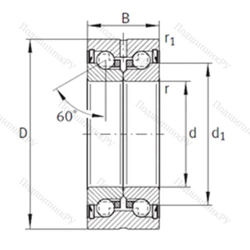 Подшипник шариковый упорно-радиальный ZKLN 0624-2Z