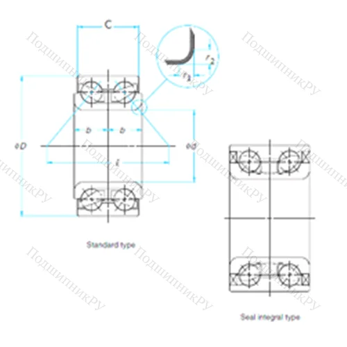 Подшипник шариковый радиально-упорный SA 0066