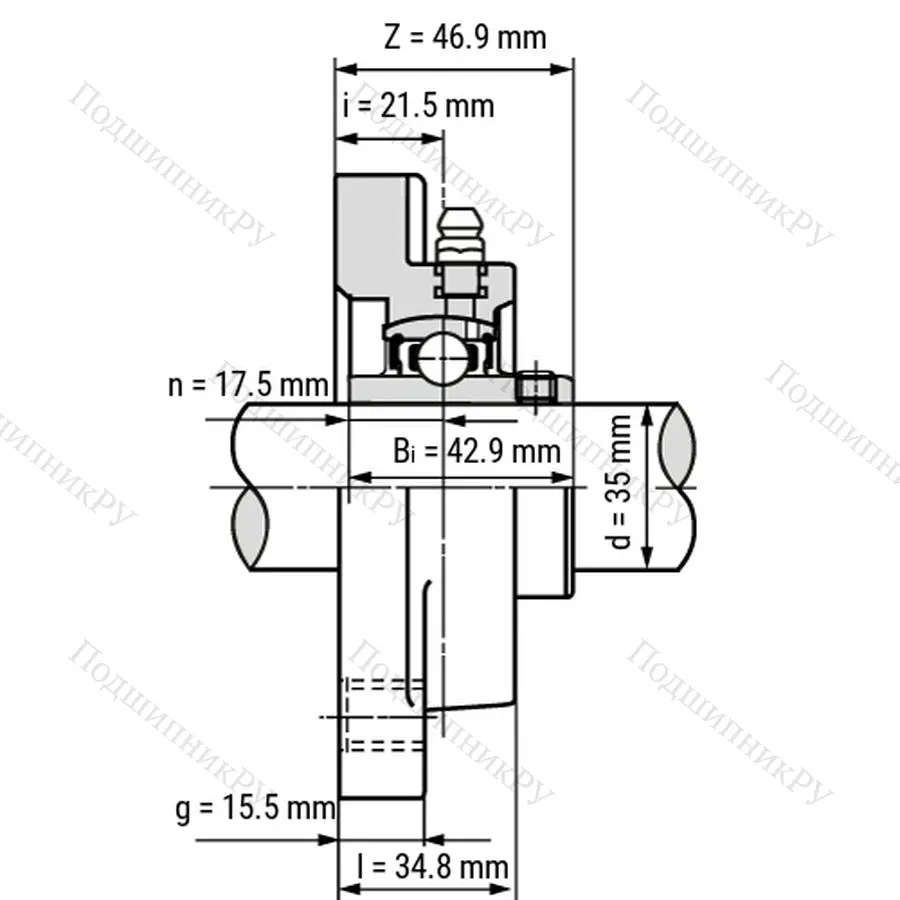 Подшипниковый узел SSUCFPL 207 - Вал: 35 мм